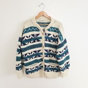 Vintage Alma Knit Wool Cardigan Jacket